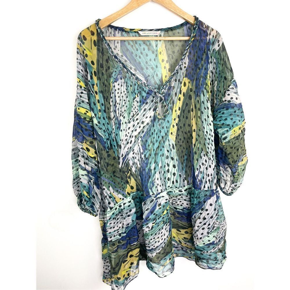 DVF Diane von Furstenberg Chiffon Sample Dress - Swimsuit Coverup